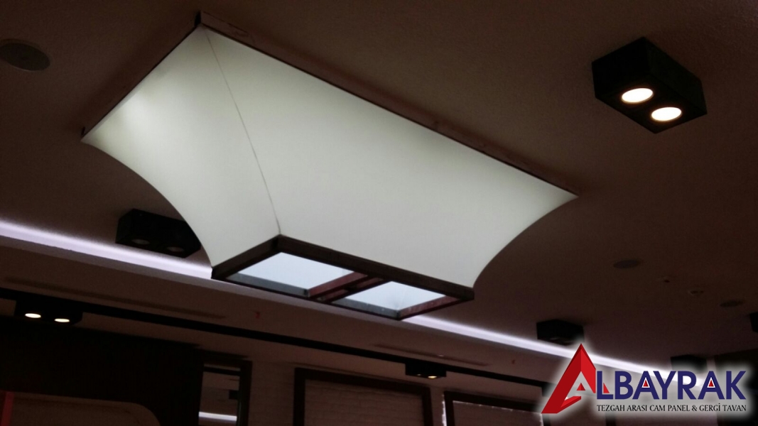 Şeffaf Led Aydınlatmalı Gergi Tavan Modelleri