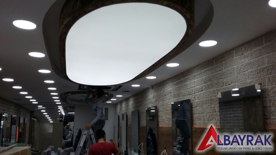 Şeffaf Led Aydınlatmalı Gergi Tavan Modelleri