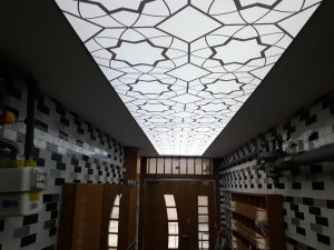 Vektörel desenli gergi tavan çalışmamız.