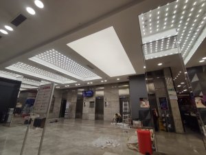 Transparan gergi tavan  modelleri