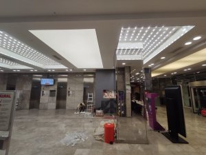 Transparan gergi tavan  modelleri