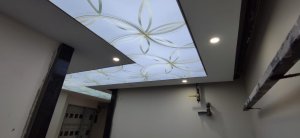 Transparan gergi tavan  modelleri