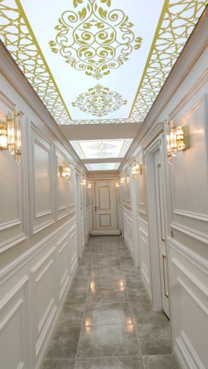 Transparan gergi tavan  modelleri