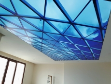 Transparan gergi tavan  modelleri