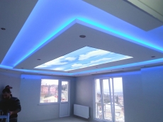 Transparan gergi tavan  modelleri