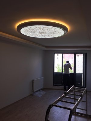 Hazır Gergi tavan Aydınlatma modelleri