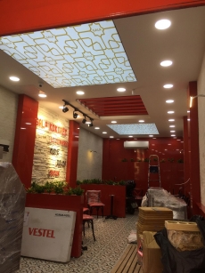 Transparan gergi tavan  modelleri