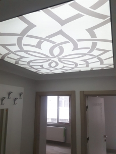 Transparan gergi tavan  modelleri