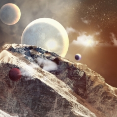 Uzay ve Gece gergi tavan modelleri