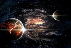 Uzay ve Gece gergi tavan modelleri