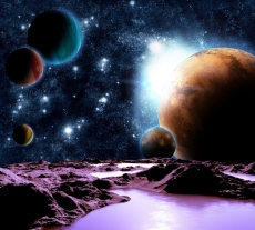 Uzay ve Gece gergi tavan modelleri