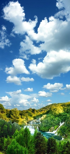 Gökyüzü/bitki gergi tavan modelleri