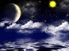 Uzay ve Gece gergi tavan modelleri